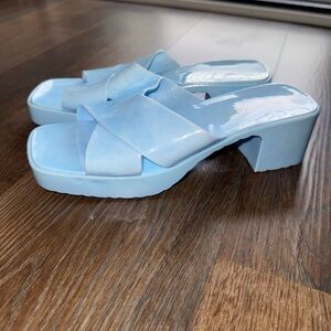 Light Blue Women's Heeled Sandals